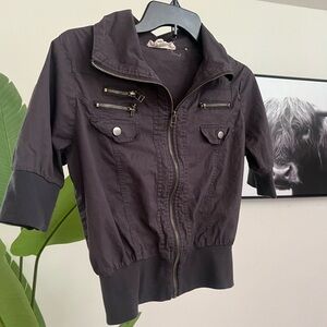 Zip Up Bomber Jacket